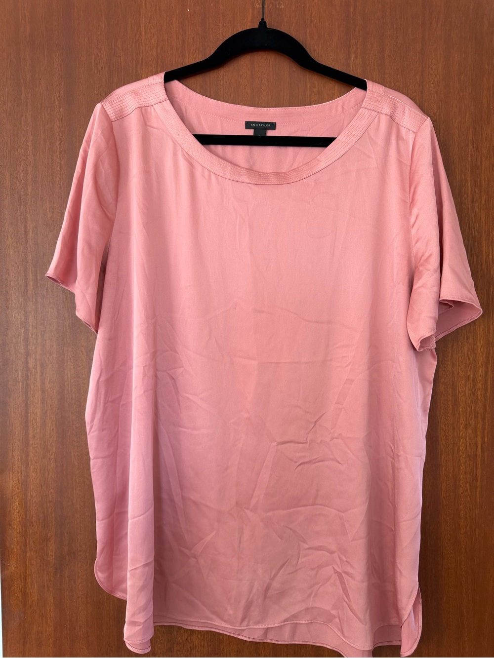 Pink Silky Ann Taylor Tee